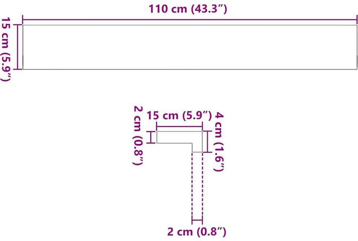 Produktbild VidaXL Fensterbänke 2 Stk. Eiche (15 cm)