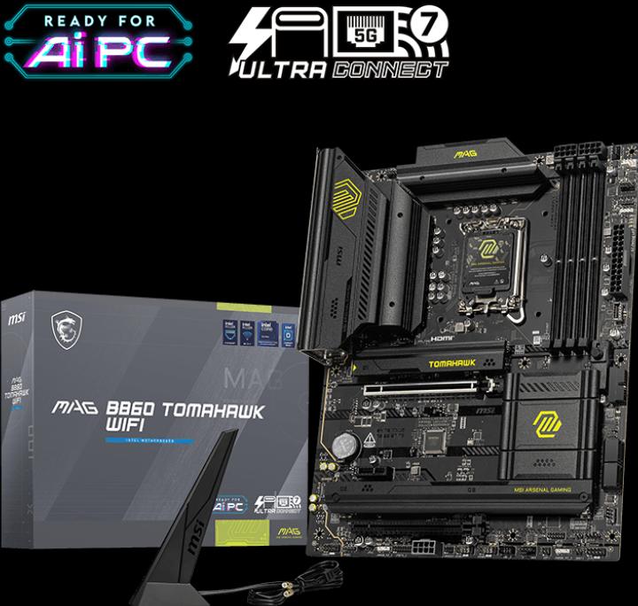 Immagine prodotto MSI MAG B860 TOMAHAWK WIFI (LGA 1851, Intel B860, ATX)