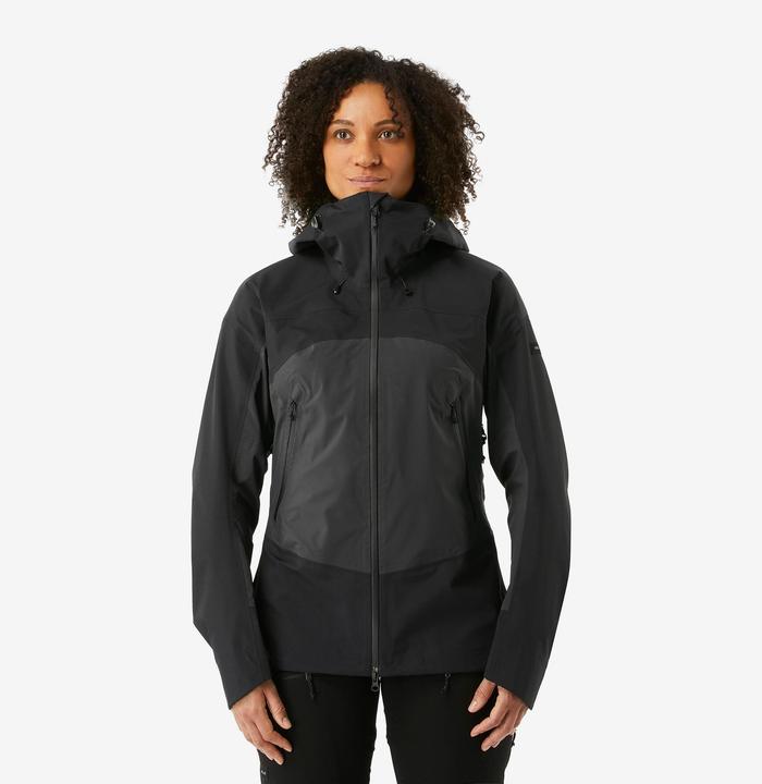Forclaz Regenjacke Damen wasserdicht 20.000 mm Wassersäule Trekking - MT900 schwarz
