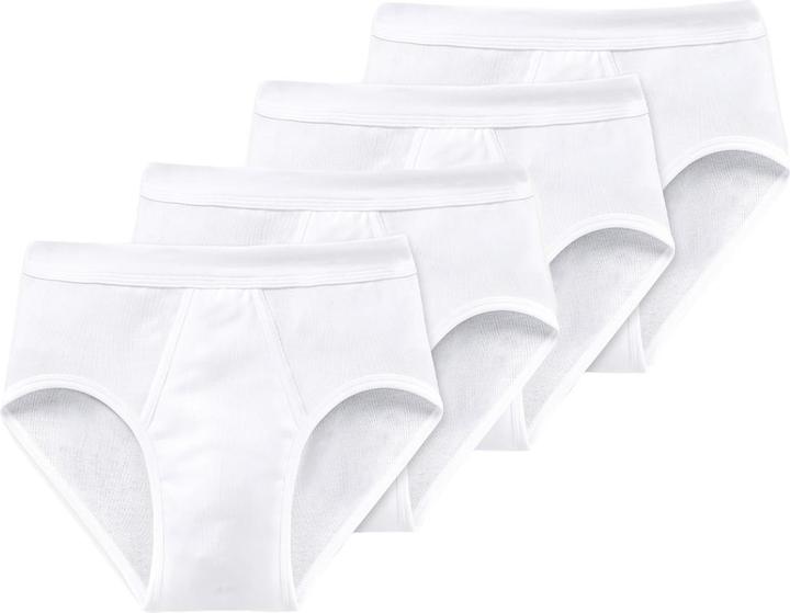 Actual product image Schiesser Pack of 4 Cotton Essentials Fine Rib Sports Briefs (XL, pack of 4)