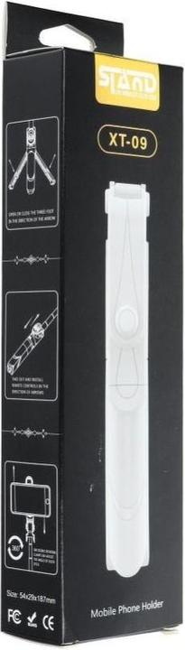 Produktbild Partner Telecom Stylus OEM Selfie Stick mit drahtloser Fernsteuerung Stativ SSTR-12 weiss