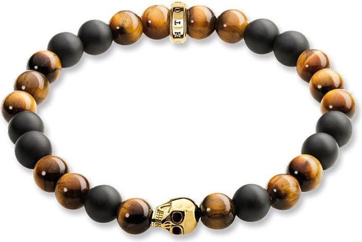 Produktbild Thomas Sabo Armband Braun Totenkopf (19 cm, Silber)