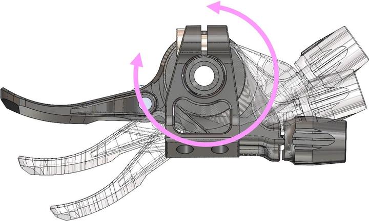 Actual product image BikeYoke Control lever Triggy Alpha lever Long version, without clamp
