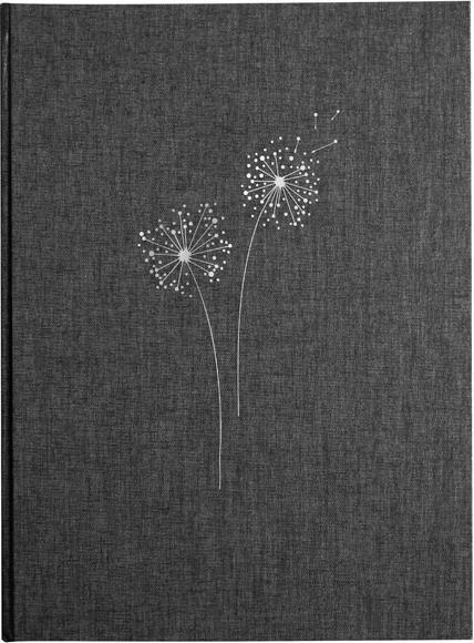 Goldbuch Condolence book dandelion anthracite