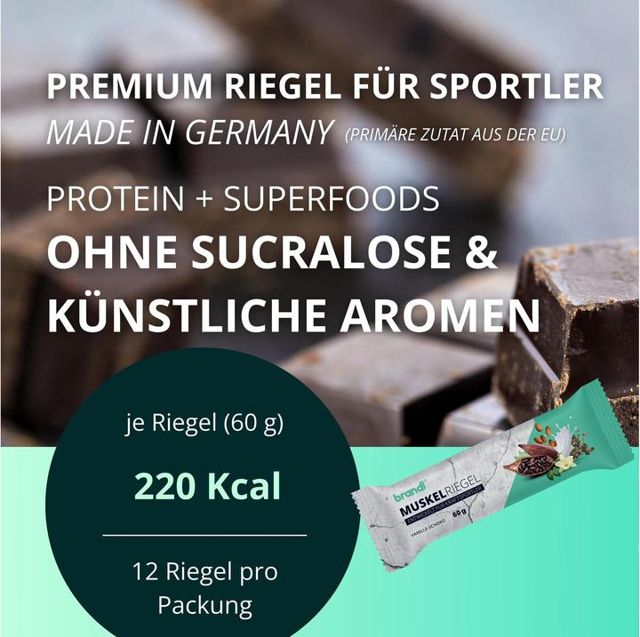 Produktbild Brandl-Nutrition Riegel (Vanille Schoko, 12 Stk., 720 g)