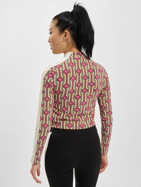 Actual product image Puma T7 70s Psychedelic Graphic LS Cropped Top (M)