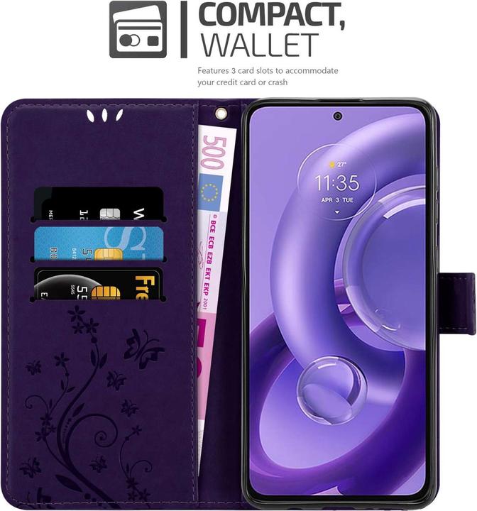 Produktbild Cadorabo Hülle für Motorola EDGE 30 NEO mit Blumen Muster (Motorola Edge 30 Neo)