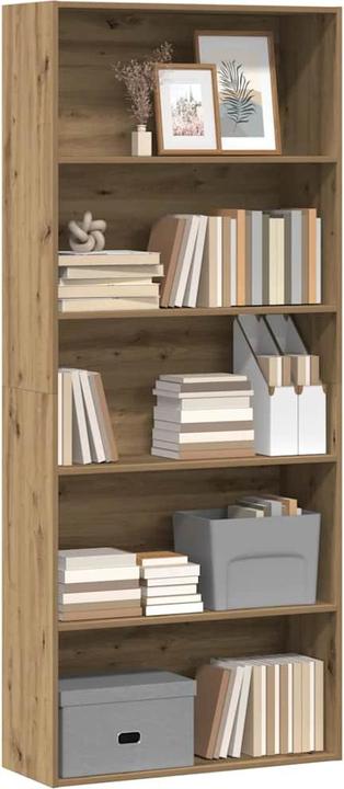 Actual product image VidaXL Bücherregal Bücherschrank Standregal Raumteiler Wandregal Artisan-Eiche (80 x 30 x 189 cm)
