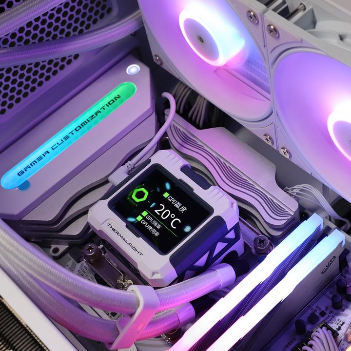 Image du produit Thermalright Frozen Warframe 360 White ARGB - AIO, 360mm, LCD
