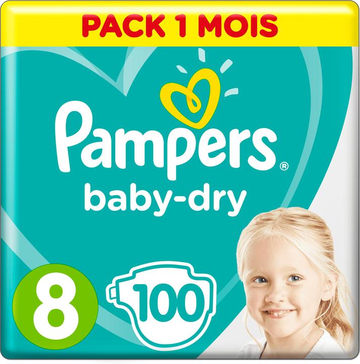 Actual product image Pampers Baby Dry (Size 8, Monthly box, 100 Piece)