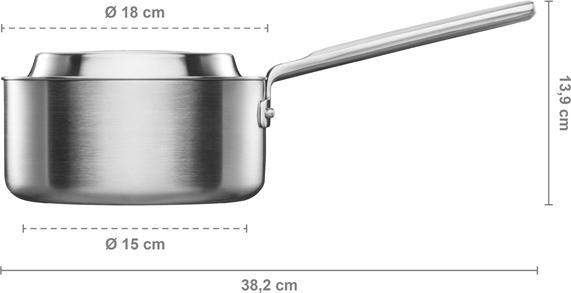 Image du produit Fiskars Marmite Nord Acier Casserole 1,8L (Poêle à frire, Acier inoxydable, Aluminium)