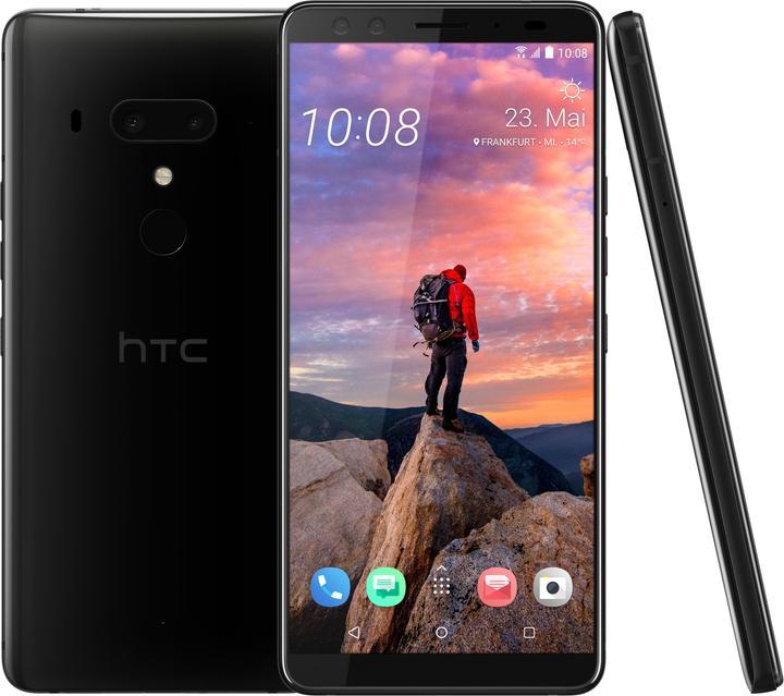 HTC U12+ (64 GB, Titanium Black, 6", Hybrid Dual SIM, 12 Mpx, 4G)