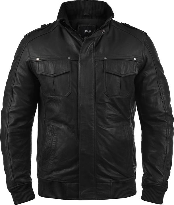 Actual product image Solid Camash Men's Leather Jacket (XXL)