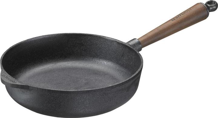 Skeppshult Gusseisen Servierpfanne Walnussgriff (25 cm, Bräter + Schmortopf, Gusseisen)