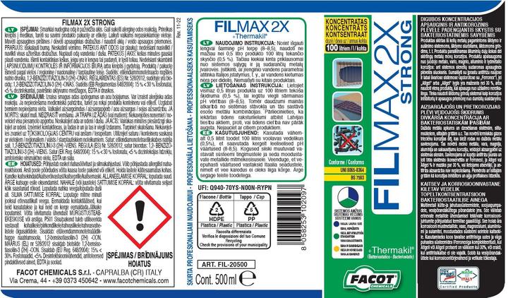 Produktbild Facot FILMAX2XSTRONG CONC 2/1 FLACONE 500ML