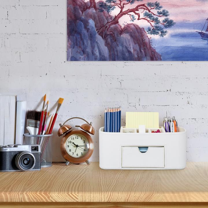 Actual product image Relaxdays Desk Organiser Faux Leather