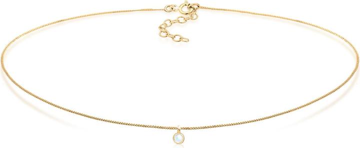 Produktbild Elli Choker, Edelsteinkette (925er Sterling Silber, Mondstein, 36 cm)
