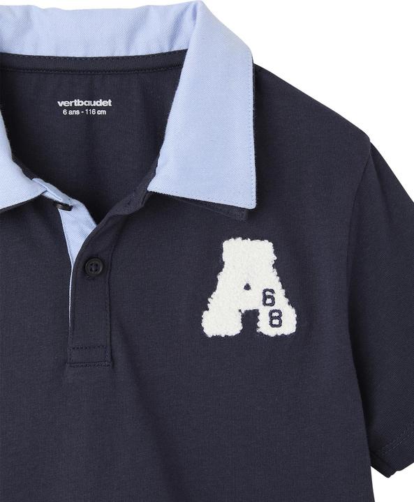 Actual product image Vertbaudet Jungen Poloshirt mit doppeltem Kragen und Recycling-Baumwolle (104)