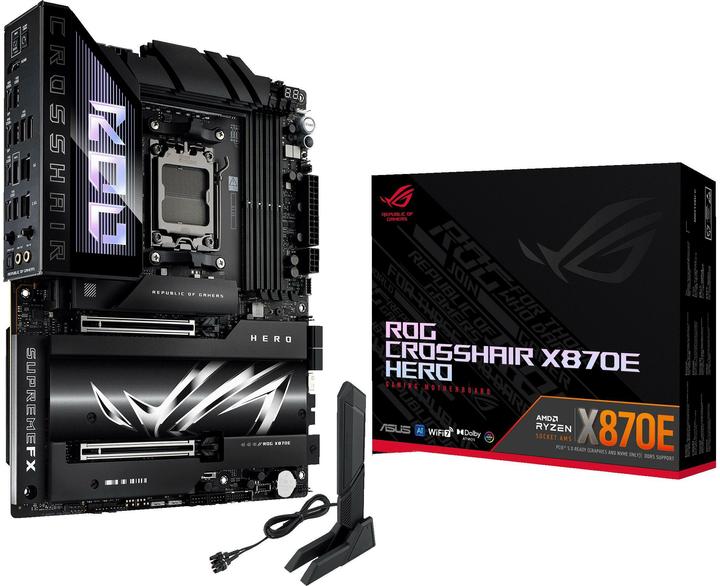 Actual product image ASUS Rog Crosshair X870e Hero (AM5, AMD X870E, ATX)