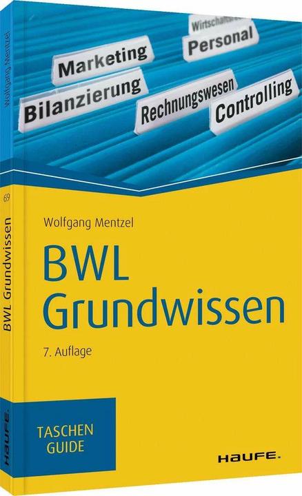 Actual product image BWL Grundwissen (German, Wolfgang Mentzel, 2020)
