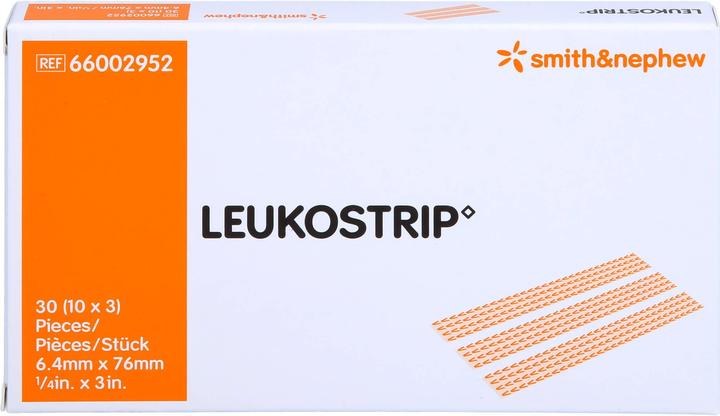 Produktbild Smith & nephew LEUKOSTRIP Wundnahtstreifen 6,4 cm x 7,6 cm steril, 30 St. Pflaster (30 x)
