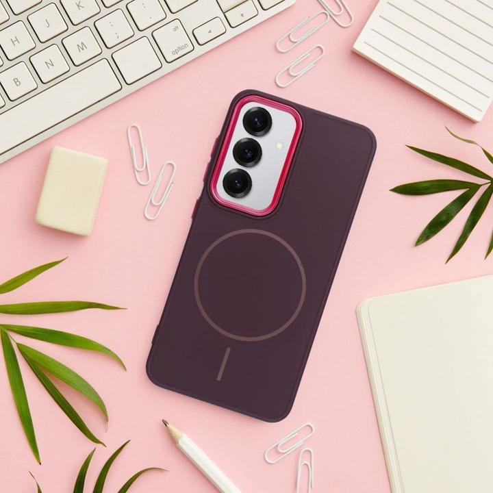 Produktbild 4Kom Back panel cover OEM FRAME MAG COVER Case compatible with MagSafe for SAMSUNG A16 purple (Samsung Galaxy A16 5G)