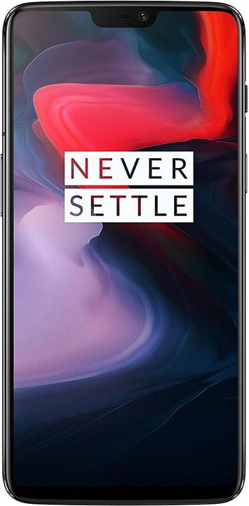 Produktbild OnePlus 6 (64 GB, Mirror Black, 6.28", Dual SIM, 16 Mpx, 4G)