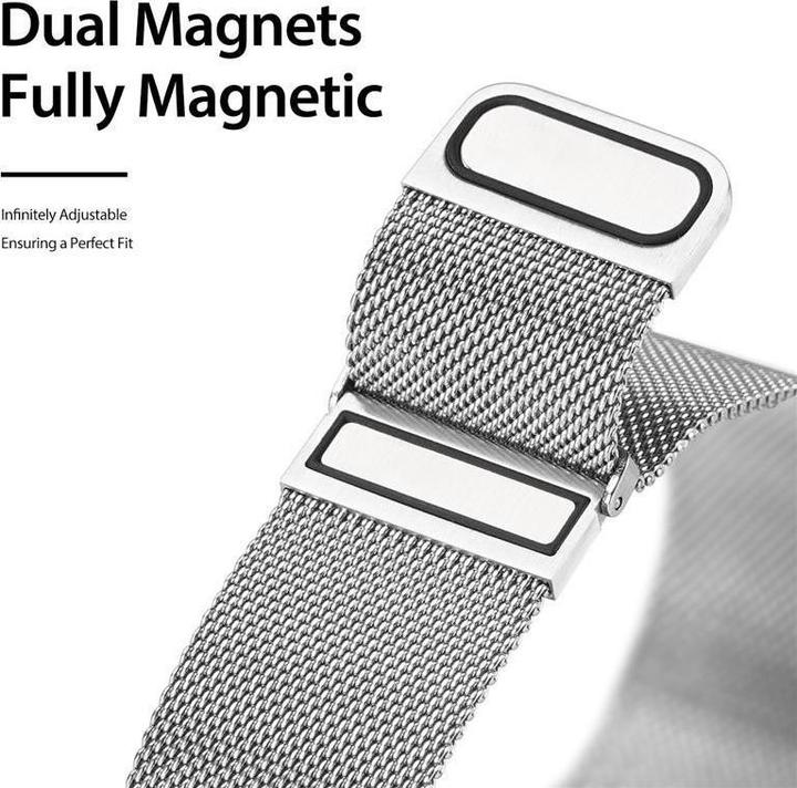 Actual product image Dux Ducis Milanese Pro Armband (40 mm, 38 mm, 41 mm, Stainless steel, Apple Watch Series 8, Apple Watch Series 5, Apple Watch SE (2022/2023), Apple Watch Series 7, Apple Watch Series 9, Apple Watch Series 4, Apple Watch Series 3, Apple Watch SE, Apple Watch Series 6)