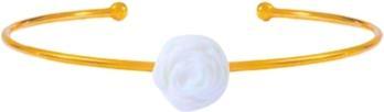 Image du produit Yolaine Giret Yolaine Griet Rose Armband (sur laiton doré à l'or fin 999 millièmes, couleur blanc crème, Porcelaine émaillée)