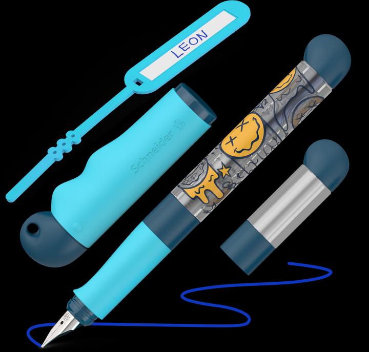 Schneider Stylo Cartouche A Base Kid bleu-turquoise (bleu-turquoise, 1 x)