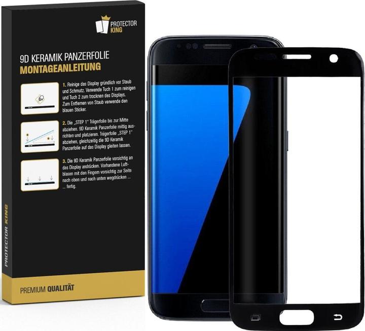 Actual product image Protectorking 3x Ceramic-Glass Full Cover HD Klar (3 Piece, Samsung Galaxy S7 Edge)