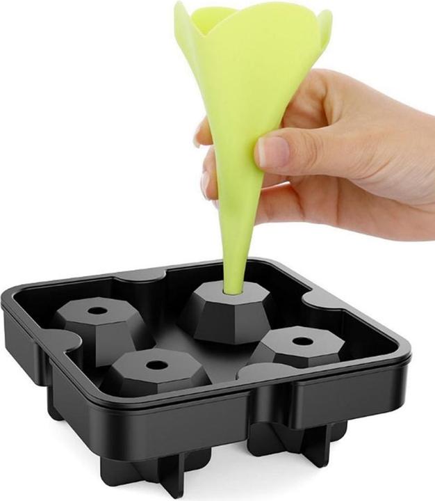 Actual product image König Design Silicone ice cube mould diamond ice mould whisky round ice ball ice cube tray