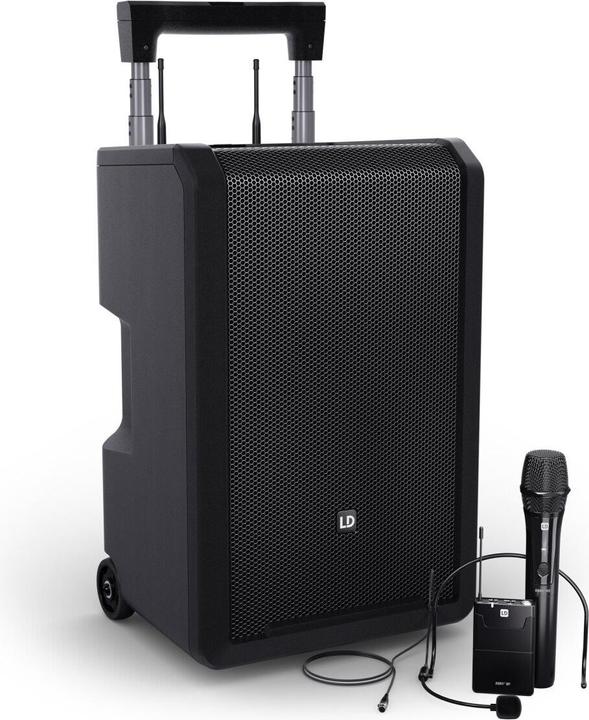 Produktbild LD Systems ANNY® 10 HBH 2 B6 - 10" Mobiler Bluetooth® PA-Lautsprecher mit Akku, Mixer, 1x Funkmikrofon und 1x H (1x 80 W)