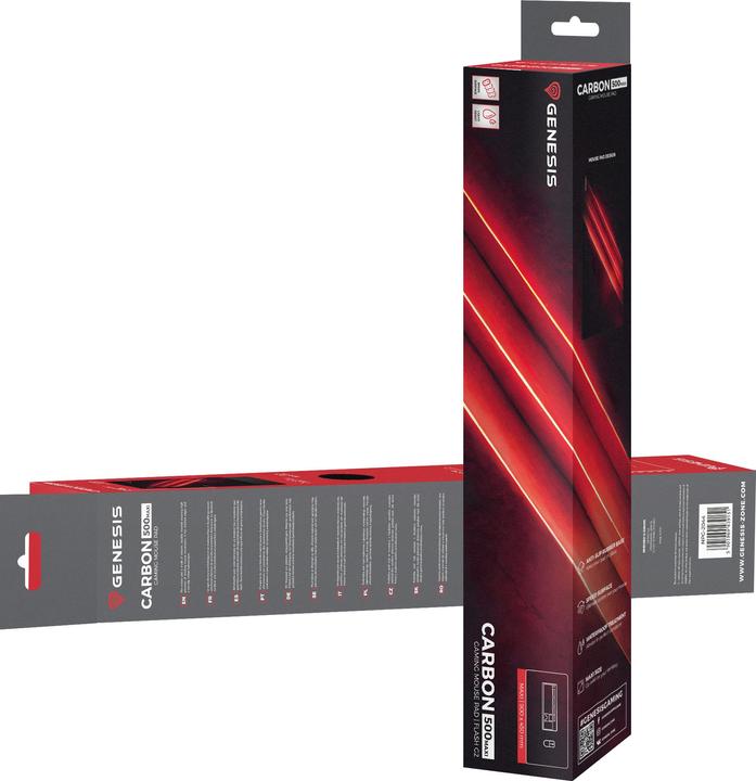 Image du produit Genesis Pelė Pad Carbon 500 MAXI FLASH G2 Edition, Multicolore, 450 x 900 x 2,5 mm