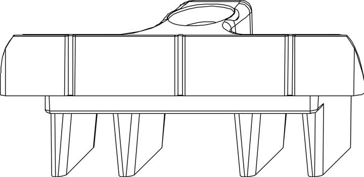 Actual product image Maco Locking part for opposite fitting groove, 3-panel window (34618)