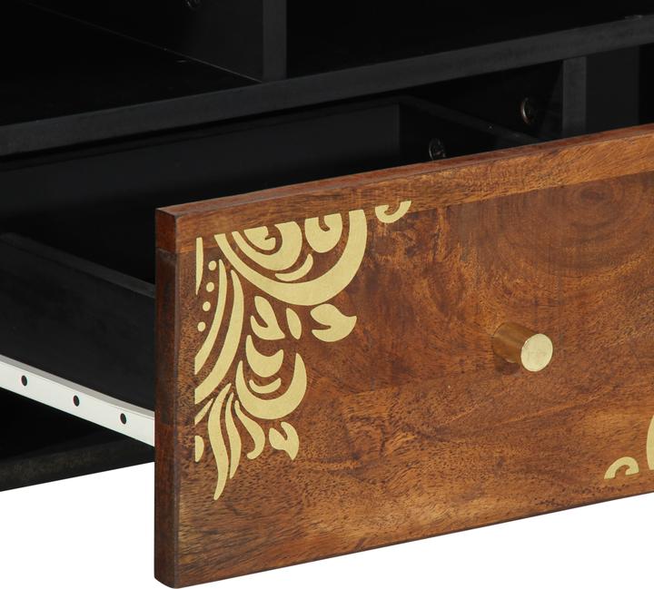 Actual product image VidaXL TV cabinet 100x33x46 cm made of solid mango wood (100 x 33 x 46 cm)