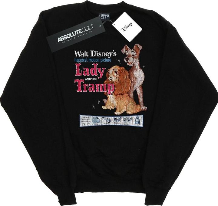 Actual product image Disney Mens Lady And The Tramp Distressed Classic Poster Sweatshirt (M)