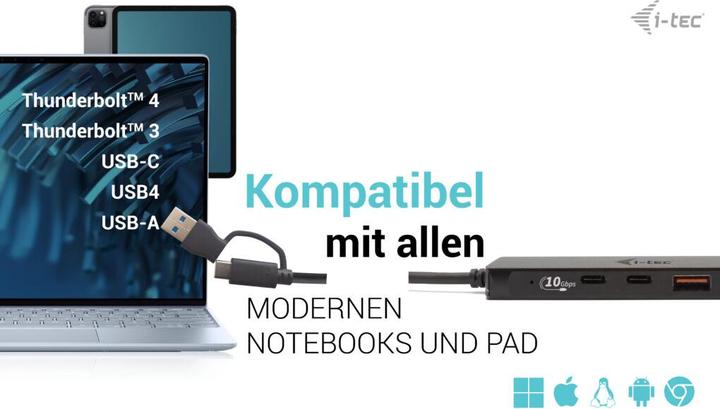 Produktbild i-tec USB-C Metal Hub (USB-C, 4 Ports)