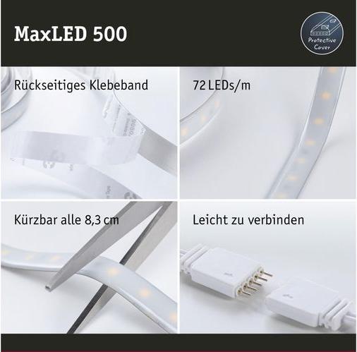 Actual product image Paulmann MaxLED 500 Stripe Set (RGBW, White, 500 cm, Indoor)