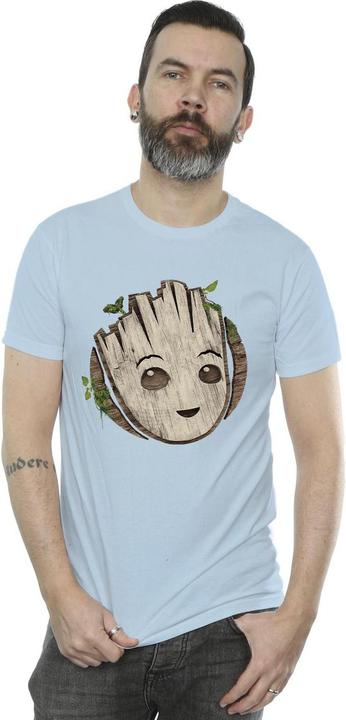 Immagine prodotto I Am Groot Wooden Head Maglietta Uomo (L)