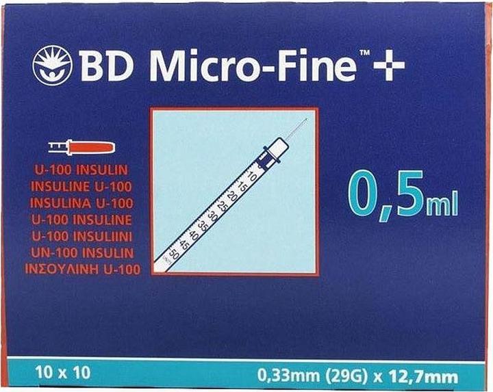 Produktbild BD + U100 Insulin Spritzen 12.7 x 0.33 mm (Insulinspritze)