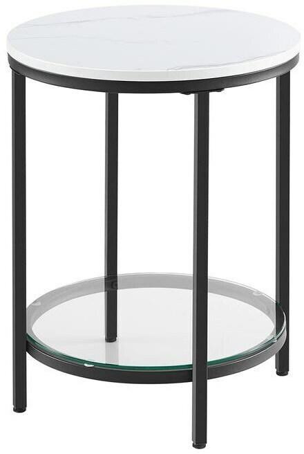 Image du produit Vasagle Table d'appoint en bois blanc 45,0 x 45,0 x 55,0 cm (45 x 45 x 55 cm)