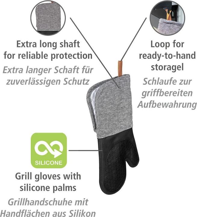 Image du produit Wenko Topfhandschuhe Ada Silikon 2er (Coton, Viscose, Lin, Polyester)