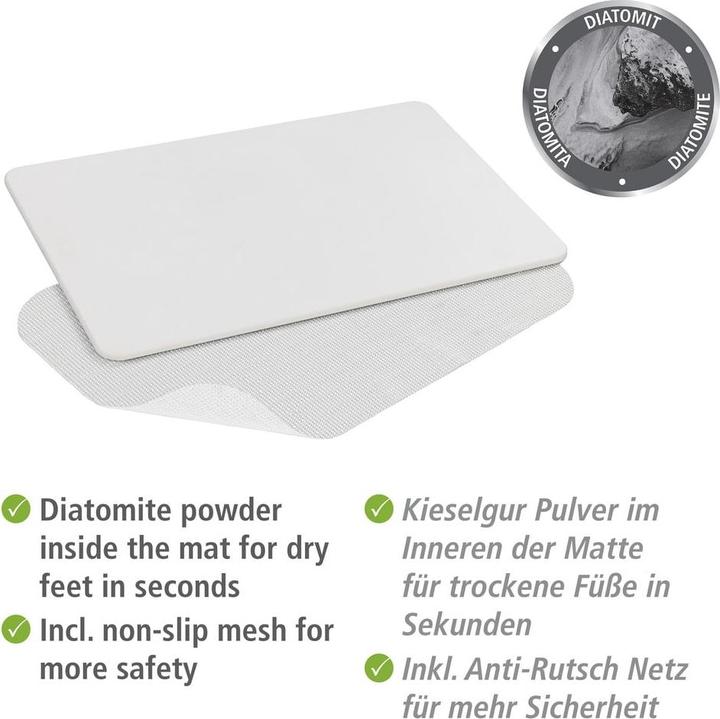 Productafbeelding Wenko Badmat model Simi, wit (60 x 39 cm)