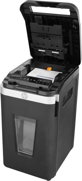 Actual product image HP Pro Shredder Auto 400CC document shredder with particle cut P-4, 4 x 12 mm, up to 400 sheets, black (Particle cut)