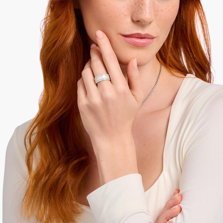 Produktbild Thomas Sabo Ring weiss mit Steinen Silber (56, 925 Silber)