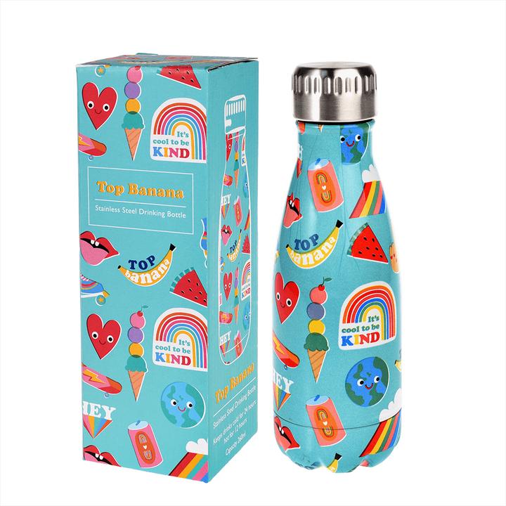 Produktbild Rex London kleine Edelstahl Trinkflasche 260ml, isoliert "Top Banana" (0.26 l)