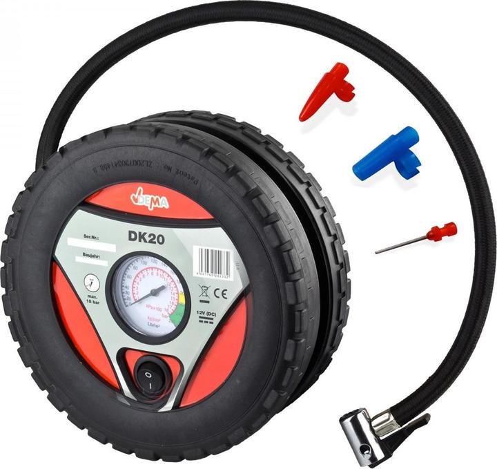 Actual product image Dema Mini air compressor Air compressor DK20 12V 18bar tyre inflator incl. (18 bar, 20 l)