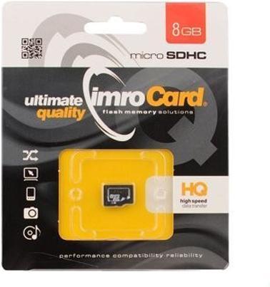 Productafbeelding IMRO 10/8G Geheugenkaart 8 GB MicroSDHC Klasse 10 (8 GB, microSDHC, U1, UHS-I)