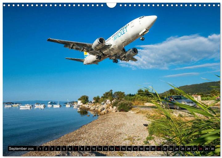 Actual product image :aeroplane calendar (wall calendar (A3, German)